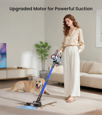 NADALY Cordless Vacuum Cleaner, 550W 45Kpa 65Mins Vacuum Cleaners for Home, Stick Vacuum with LED Display, Anti-Tangle, Self-Standing, 8-in-1 Lightweight Vacuum for Hardwood Floor/Carpet/Pet Hair