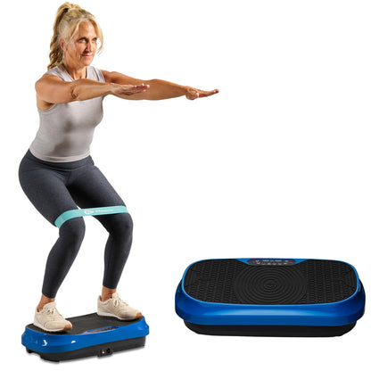 LifePro Waver Mini Vibration Plate Exercise Machine – Portable Full Body Vibration Platform for Home & Travel Workouts, Weight Loss, Toning & Wellness, with 2 Loop Bands & 4 Resistance Bands