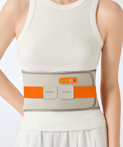 IKEEPFIT® Heating Pad for Back Pain Relief: MAXwarm® 3.0, Portable Cordless Heat Pad with Massager for Period Cramps, 8000mAh Large Battery, FSA Eligible HSA, Christmas Gift for Women Men 90-310 lbs