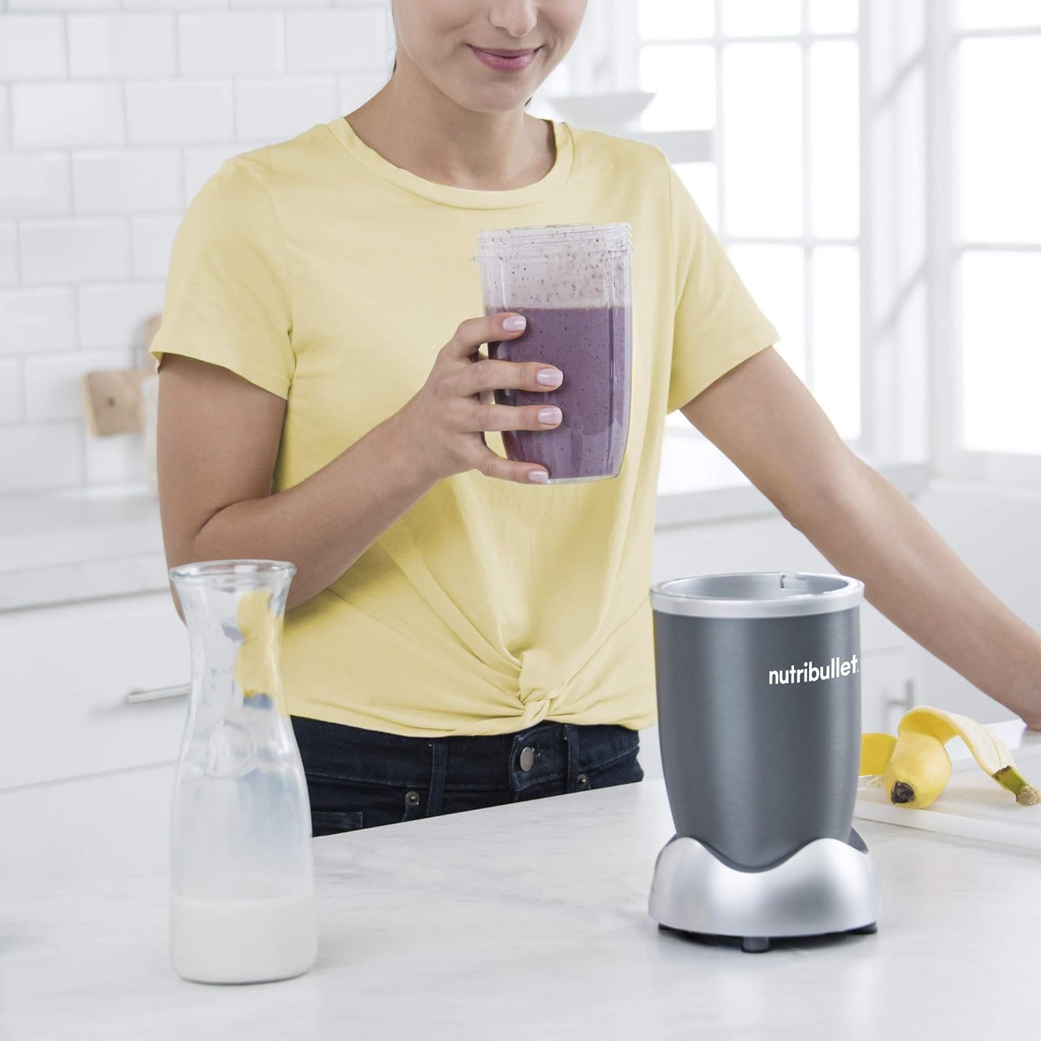 Magic Bullet NutriBullet 600W 8 Pieces Smoothie Blender - Grey - NBR0802