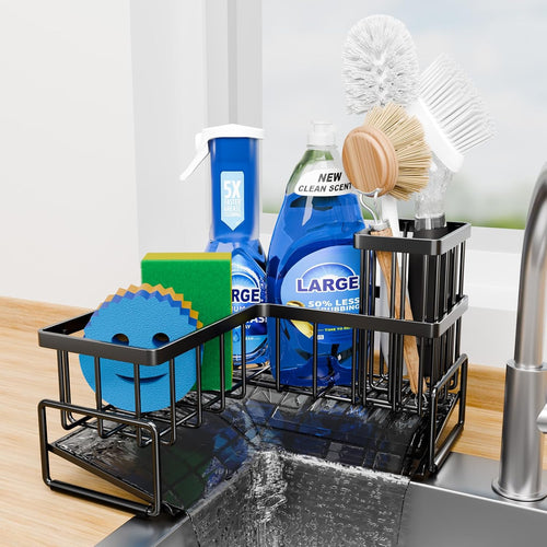 Fikoksol 90° Corner Sink Caddy Metal Sponge Holder