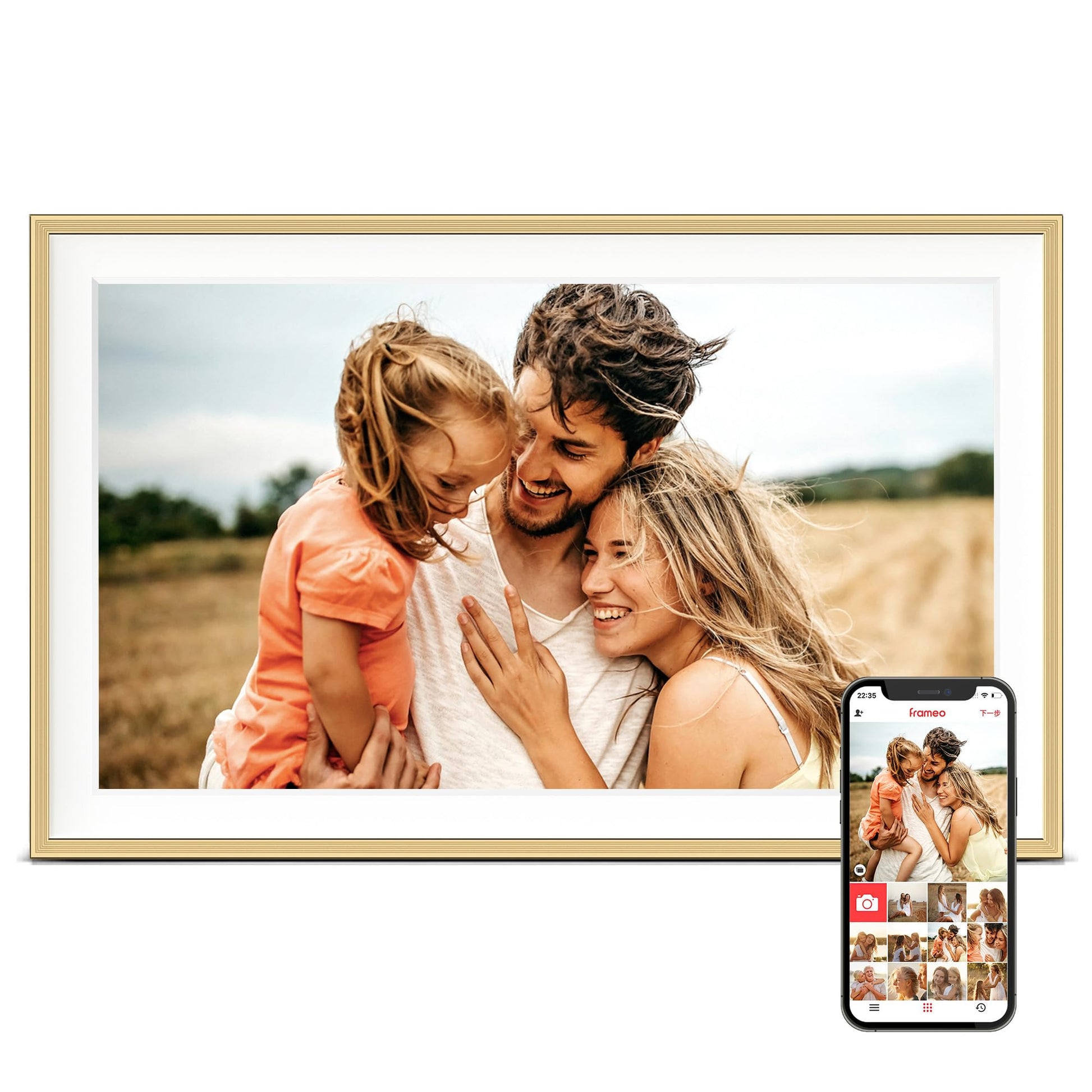 Digital Picture Frame, Frameo WiFi 10.1 Inch 1280*800IPS HD Touch Screen Digital Photo Frame, 16GB Memory, Auto-Rotate, Share Picture Video, Birthday Gifts for Women, Gifts for Mom, Dad, Wedding Gifts
