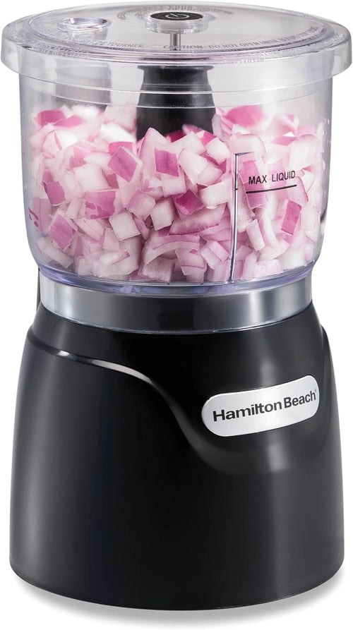 Hamilton Beach 72850 Mini Food Processor & Vegetable Chopper – 3-Cup, 350W, Black