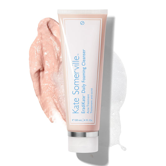 Kate Somerville EradiKate 3% Sulfur Daily Foaming Cleanser Acne Treatment – Clinically Formulated Medicated Face Wash Balances Skin and Cleans Pores, 4 Fl Oz