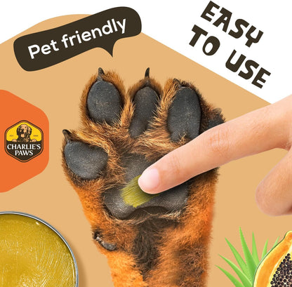 2 Pack Paw Balm for Dog and Cat Pad Balm Nose Cat Butter Moisturizer Wax for Dog Pet Puppy Protect Dry Cracked Paw Foot Heals Restores Paw Elbows with 100% Natural Oil Aloe & Papaya 3.5 Oz