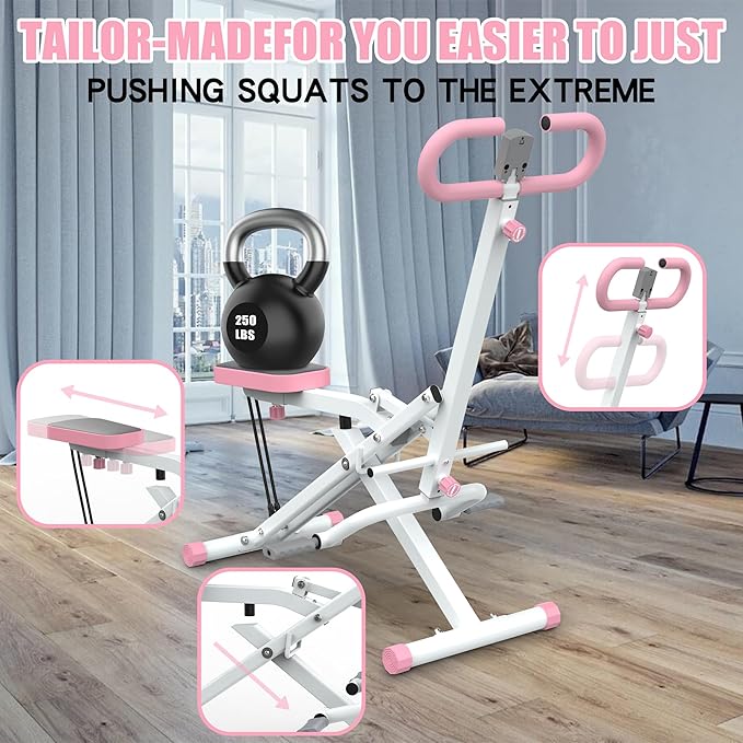 Foldable Squat Machine for Glute & Leg Workout
