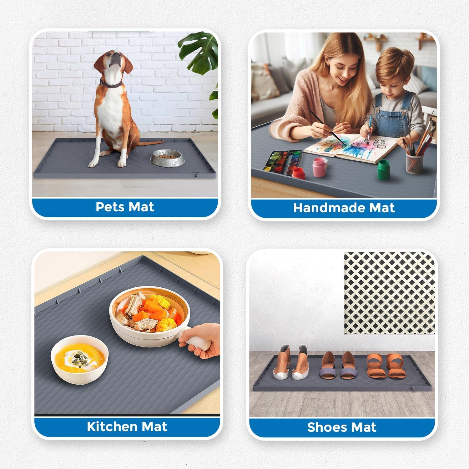 Premium Quality Under Sink Mat for Kitchen Waterproof 34" x 22" Silicone Under Sink Tray for Kitchen & Bathroom -Kitchen Cabinet Organizers and Storage Sink Drip Tray