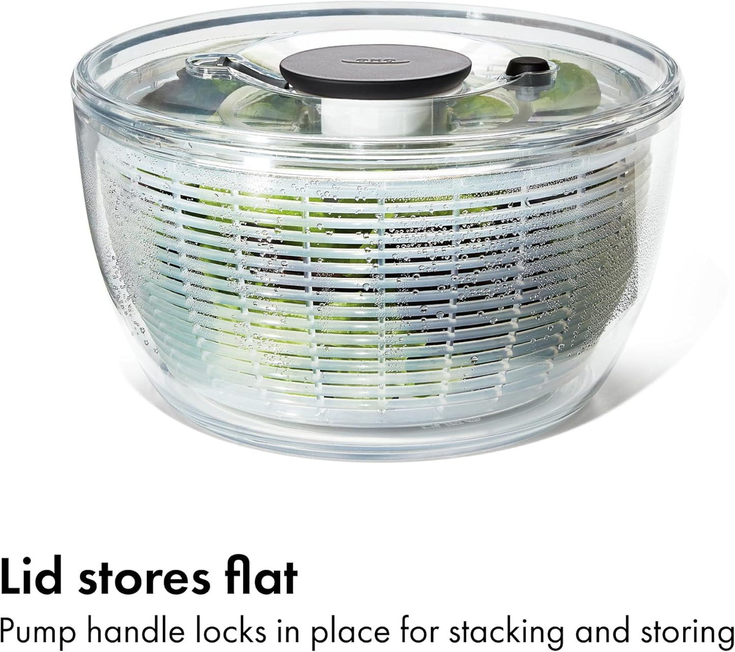 OXO Good Grips Salad Spinner | Lettuce Spinner | Fruit Washer | Fruit Washing Bowl with Strainer | Vegetable Cleaner | Salad Cleaner | Lettuce Washer | 6.22 Quart Capacity