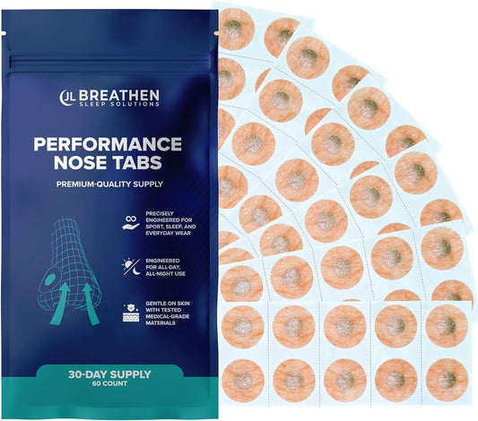 Performance Nose Tabs – 60 Count (30 Days) – Premium Skin-Friendly Adhesive for Secure, Comfortable All-Day Hold