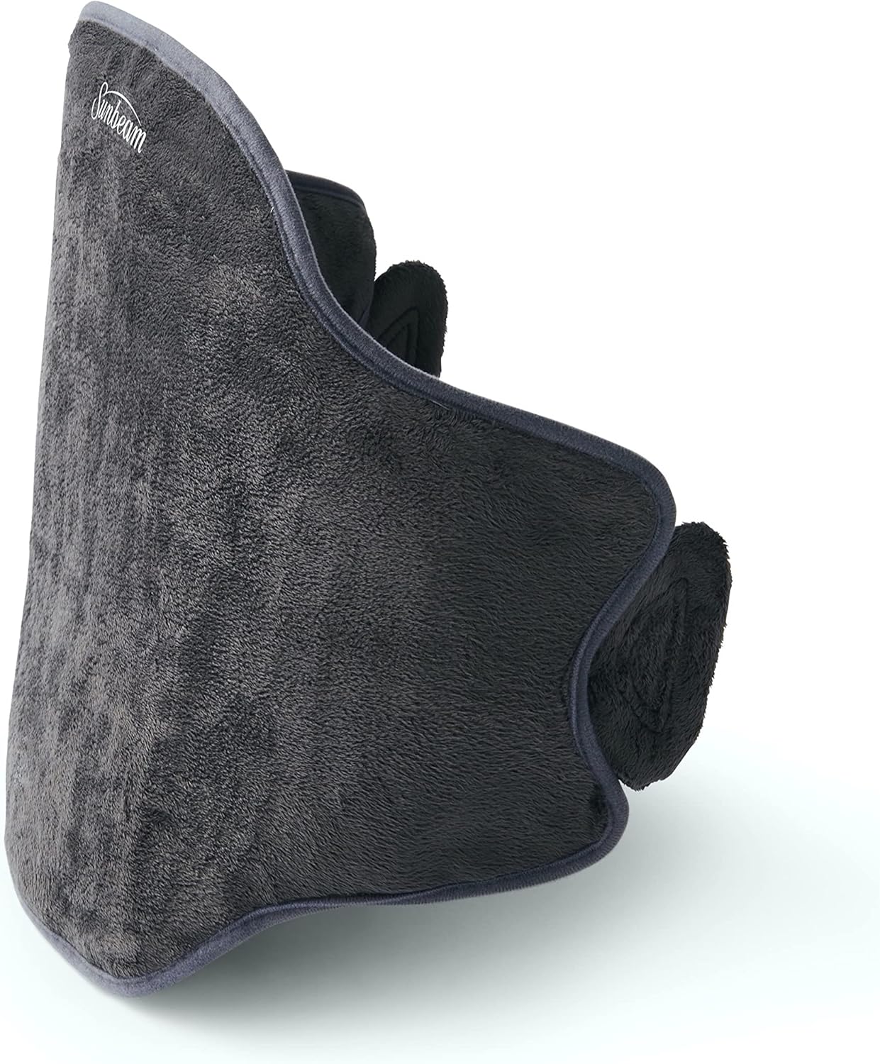Sunbeam Heating Pad Wrap for Back Pain Relief with Auto Shut Off and Moist Heating Option 23 x 15" Slate Grey