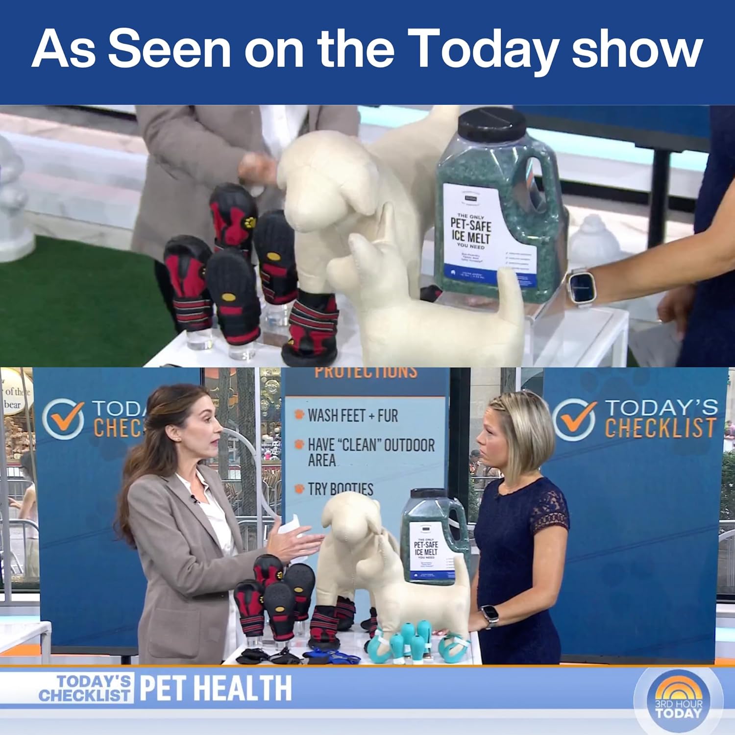 Natural Rapport Pet Friendly Ice Melt - Calcium Chloride Free, Pet Safe Ice Melter, Rock Salt Alternative - Time Release Deicer Formula Lasts 3X Longer (35 lb)