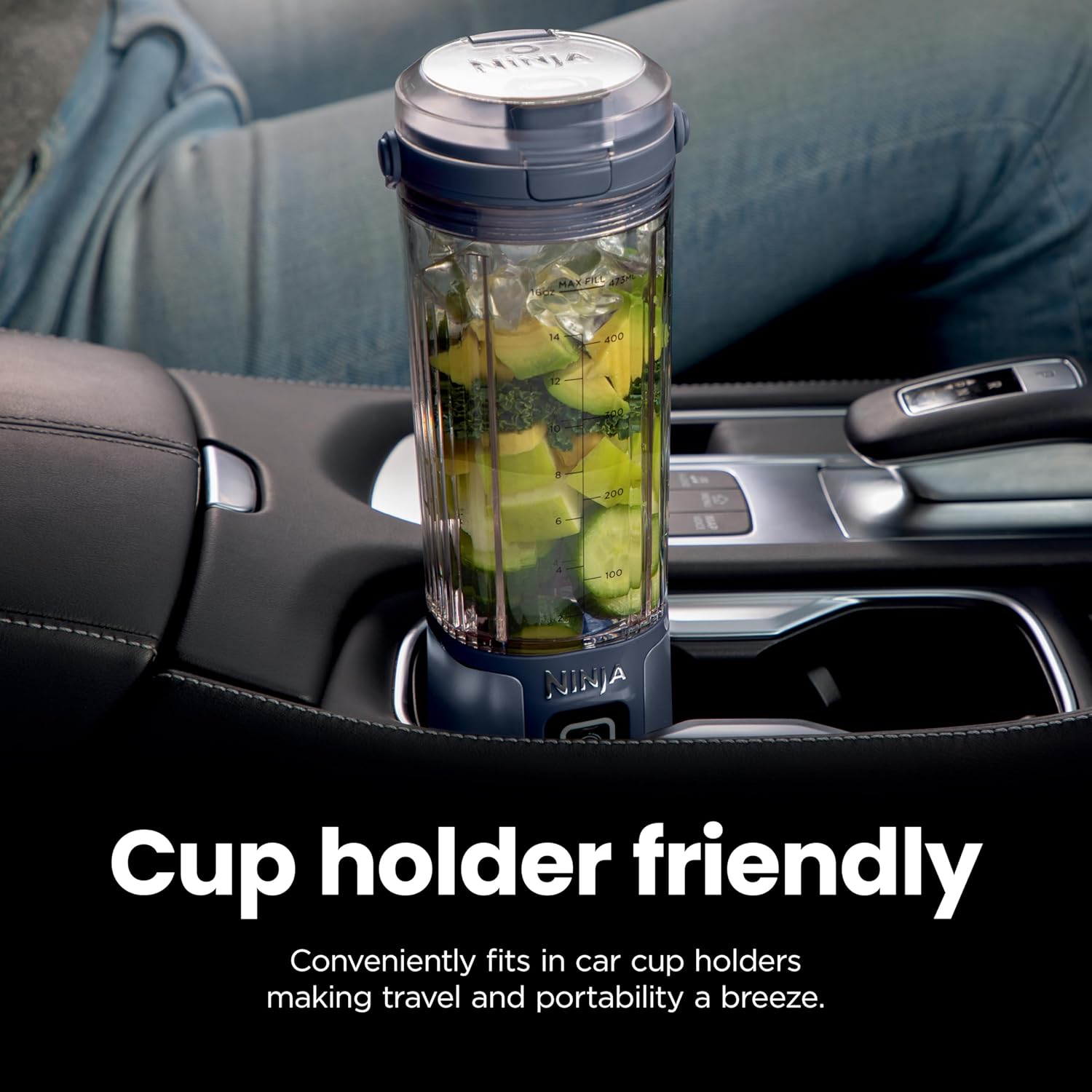 Ninja BC151EM Blast Portable Blender, Cordless, 18oz. Vessel, Personal Blender-for Shakes & Smoothies, BPA Free, Leakproof-Lid & Sip Spout, USB-C Rechargeable, Dishwasher Safe Parts, Forest Green