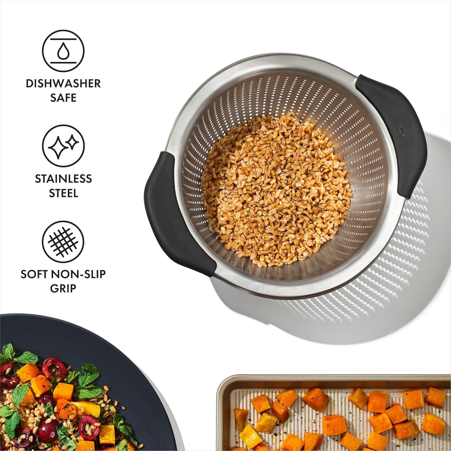 OXO Good Grips Stainless Steel 3 qt./ 2.8L Colander