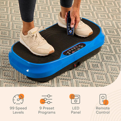 LifePro Waver Mini Vibration Plate Exercise Machine – Portable Full Body Vibration Platform for Home & Travel Workouts, Weight Loss, Toning & Wellness, with 2 Loop Bands & 4 Resistance Bands