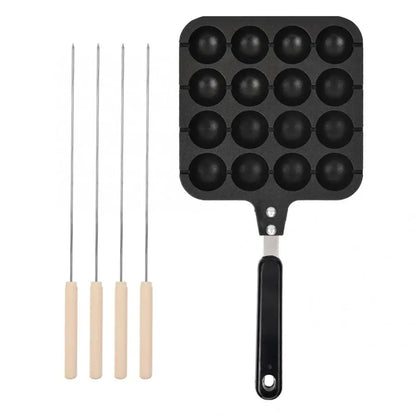 16 Holes Non-Stick Takoyaki Grill Pan Plate