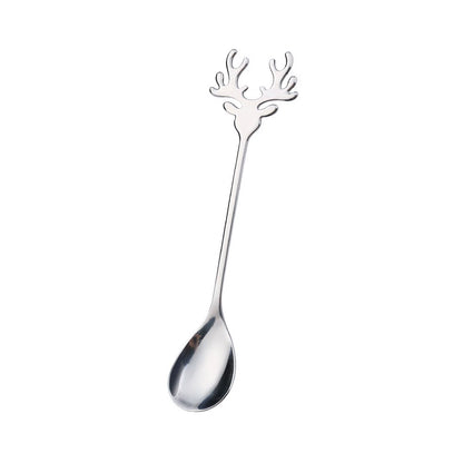 Christmas Stainless Coffee Dessert Steel Spoon