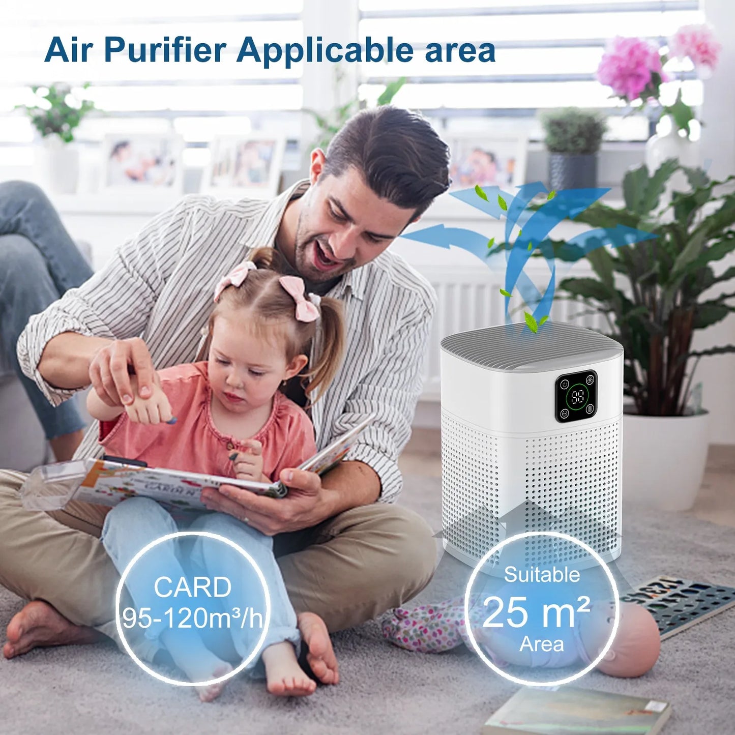 Portable H13 HEPA  Air Purifier with Smart Control