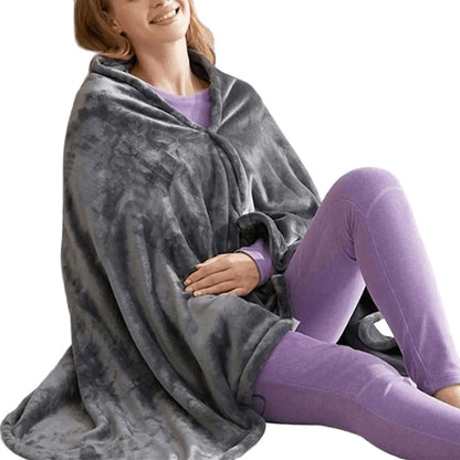 USB Electric Heated Blanket - Wearable Fleece Lap Blanket