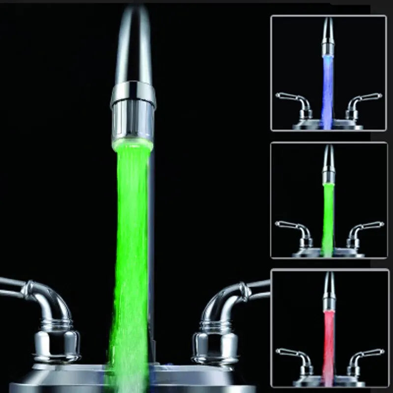 3-Color LED Water-Saving Bathroom Faucet Aerator