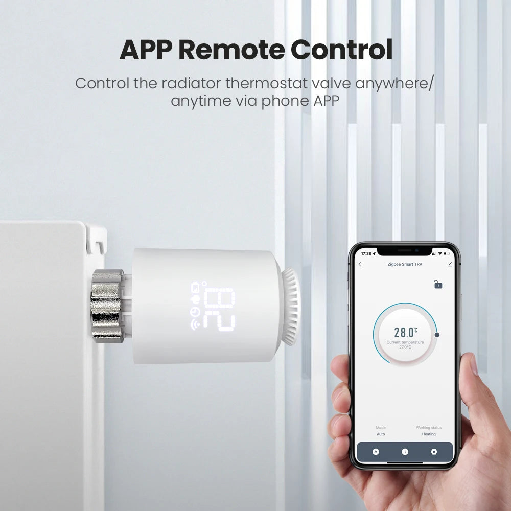 Smart  Thermostatic Radiator Actuator Valve with Temperature Controller