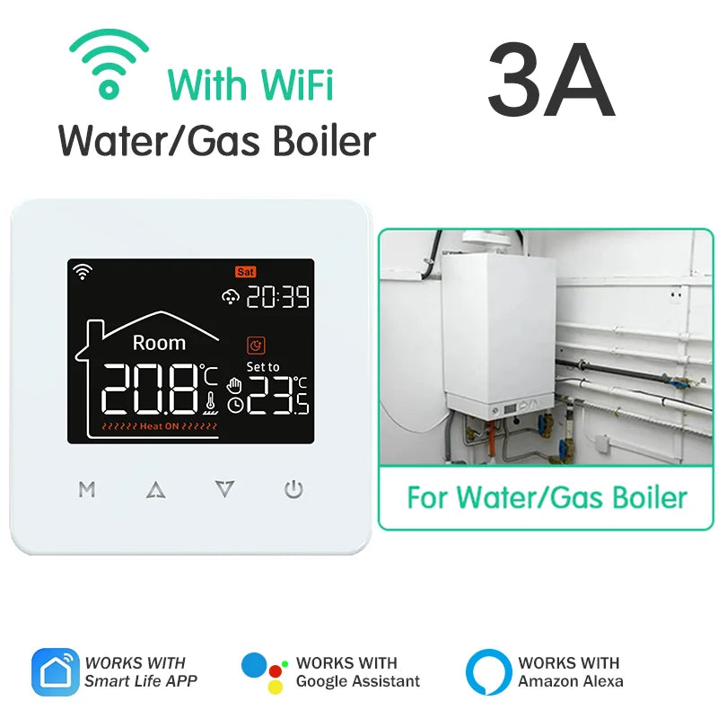 Smart WiFi Thermostat for Water, Electric, and Gas Warm Floor Heating