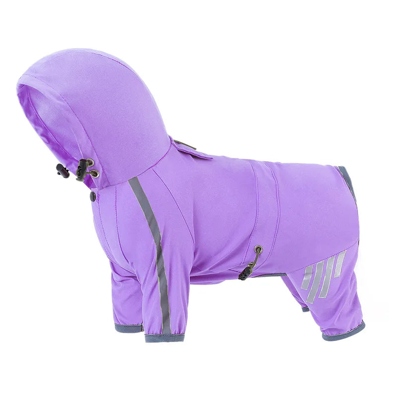 Puppy Rain Coats - Hooded Jumpsuit for Small and Medium Dogs