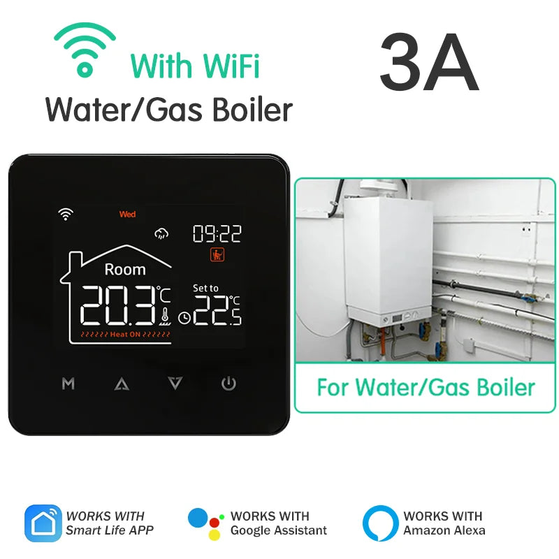 Smart WiFi Thermostat for Water, Electric, and Gas Warm Floor Heating