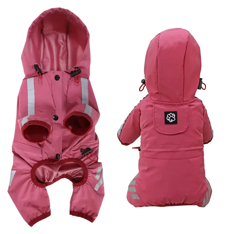 Puppy Rain Coats - Hooded Jumpsuit for Small and Medium Dogs