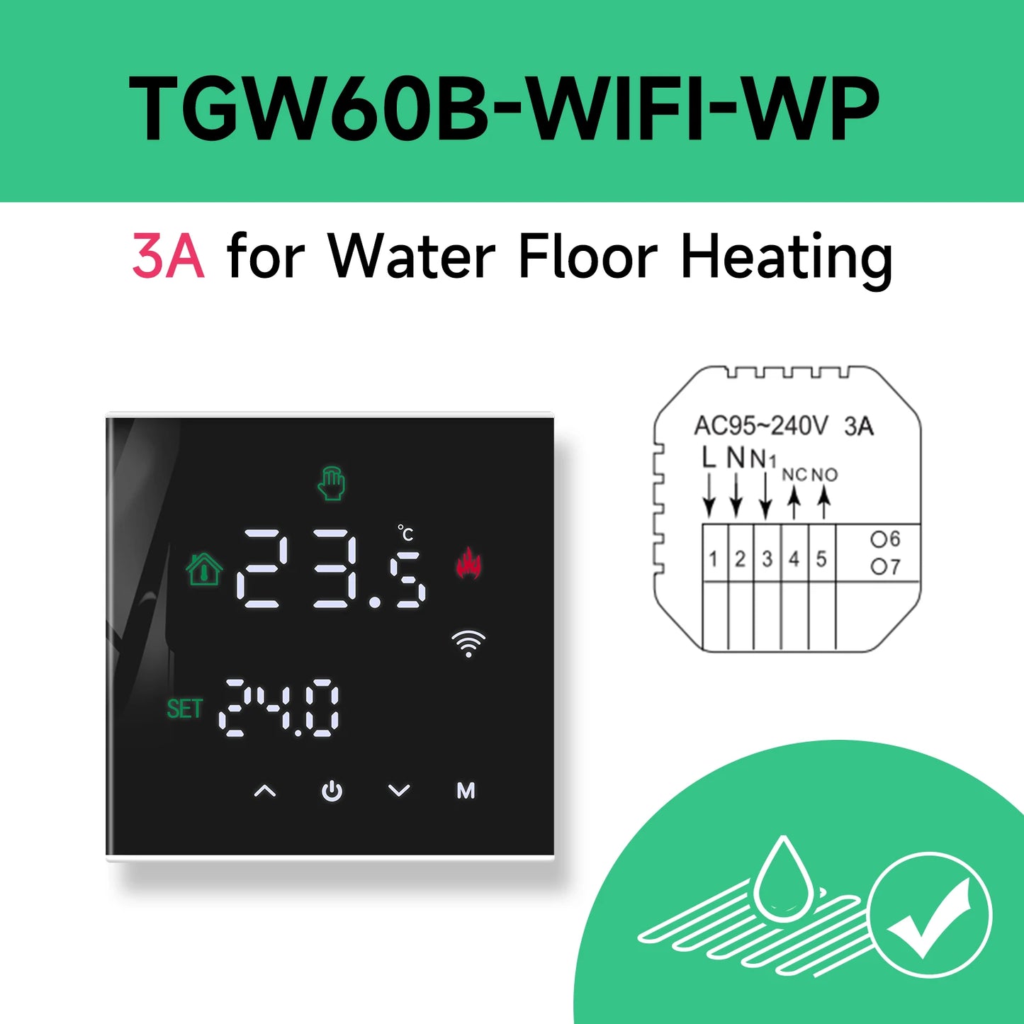 Smart WiFi Thermostat for Warm Floor Heating