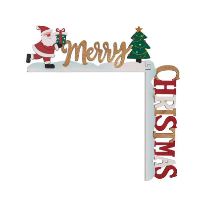 Christmas Wood  Door Corner Decor