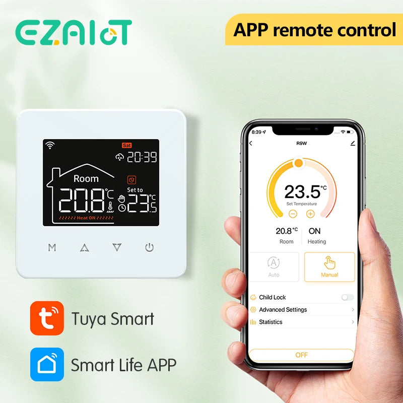 Smart WiFi Thermostat for Water, Electric, and Gas Warm Floor Heating