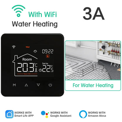 Smart WiFi Thermostat for Water, Electric, and Gas Warm Floor Heating