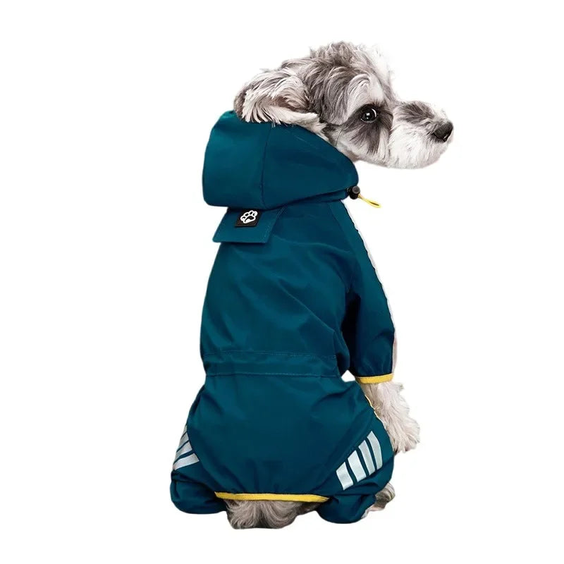 Puppy Rain Coats - Hooded Jumpsuit for Small and Medium Dogs