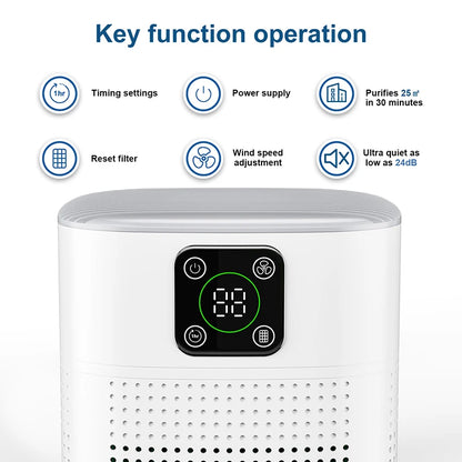 Portable H13 HEPA  Air Purifier with Smart Control