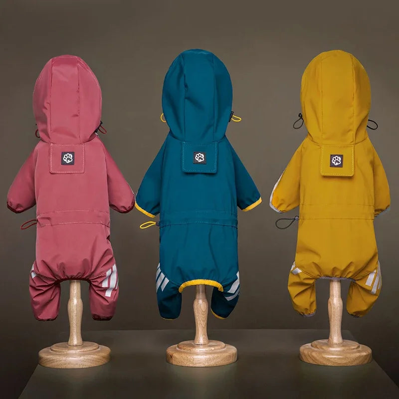 Puppy Rain Coats - Hooded Jumpsuit for Small and Medium Dogs