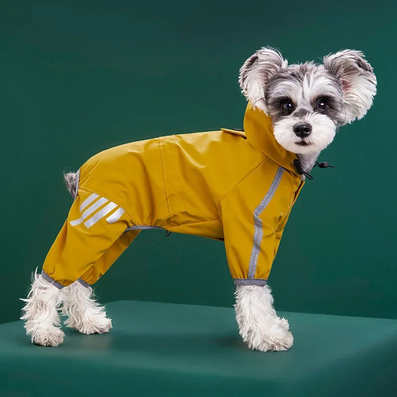 Puppy Rain Coats - Hooded Jumpsuit for Small and Medium Dogs