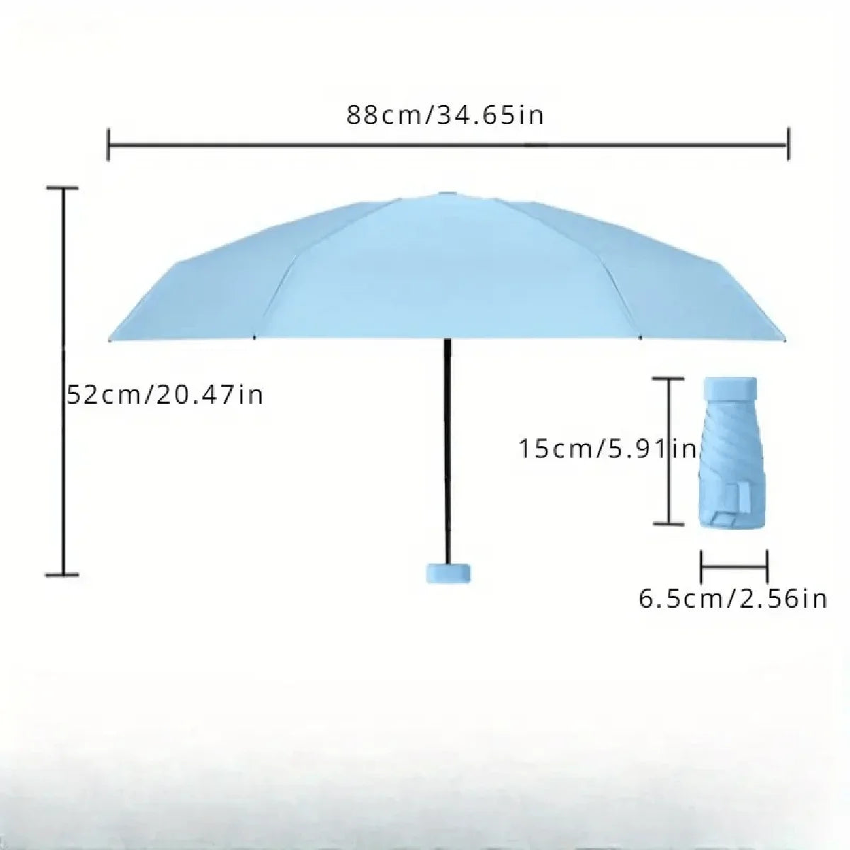 Portable Ultra-light Sixfold UV-resistant Mini Umbrella