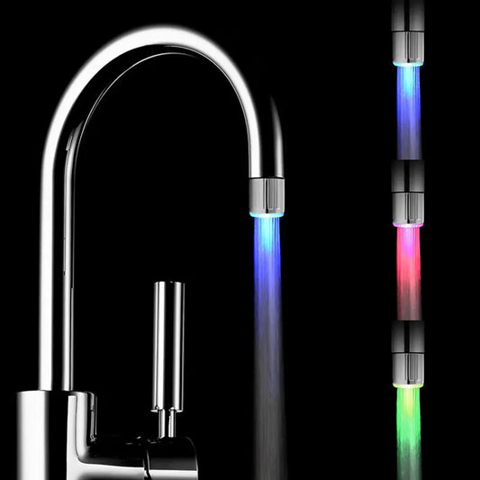 3-Color LED Water-Saving Bathroom Faucet Aerator