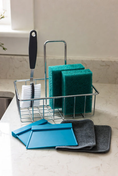 Keep Your Kitchen Sink Spotless, Every Day

Transform your sink into a clean, organized workspace with the BuyersHeart Cleaning Kit. Designed to make everyday cleaning easier, this all-in-one bundle includes everything you need to scrub, wipe, organize, and maintain a sparkling kitchen sink without scratching delicate surfaces.
